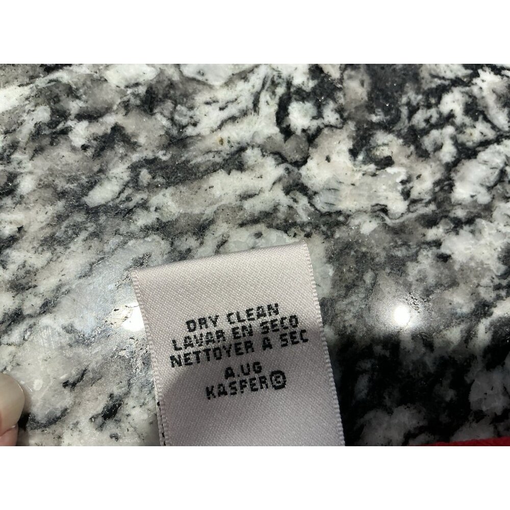 Suit Studio Skirt Set Size 12 Red Jacquard 4 Button Jacket NWT - Picture 11 of 16